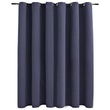 vidaXL Blackout Curtain with Metal Rings 290x245 cm Black