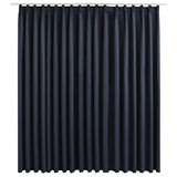 vidaXL Blackout Curtain with Hooks 290x245 cm black