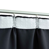 vidaXL Blackout Curtain with Hooks 290x245 cm black