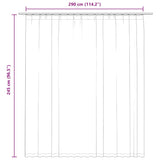 vidaXL Blackout Curtain with Hooks 290x245 cm black