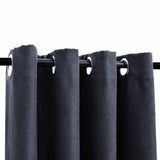 vidaXL Rideaux occultants à œillets 2 pcs 140x175 cm anthracite