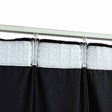 vidaXL Blackout Curtains 2 pcs with Hooks 140x175 cm Velvet Black