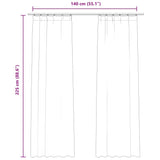 vidaXL Blackout Curtains 2 pcs with Hooks 140x175 cm Velvet Black