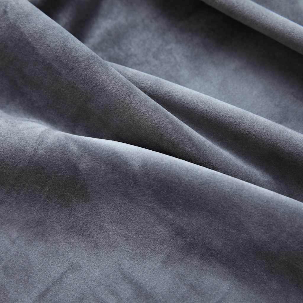 vidaXL Gordijn verduisterend met ringen 290x245 cm fluweel zwart