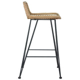 vidaXL Barstoelen 2 st natuurlijk rattan