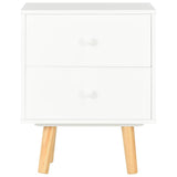 vidaXL Nachtkastjes 2 st 40x30x50 cm massief grenenhout wit