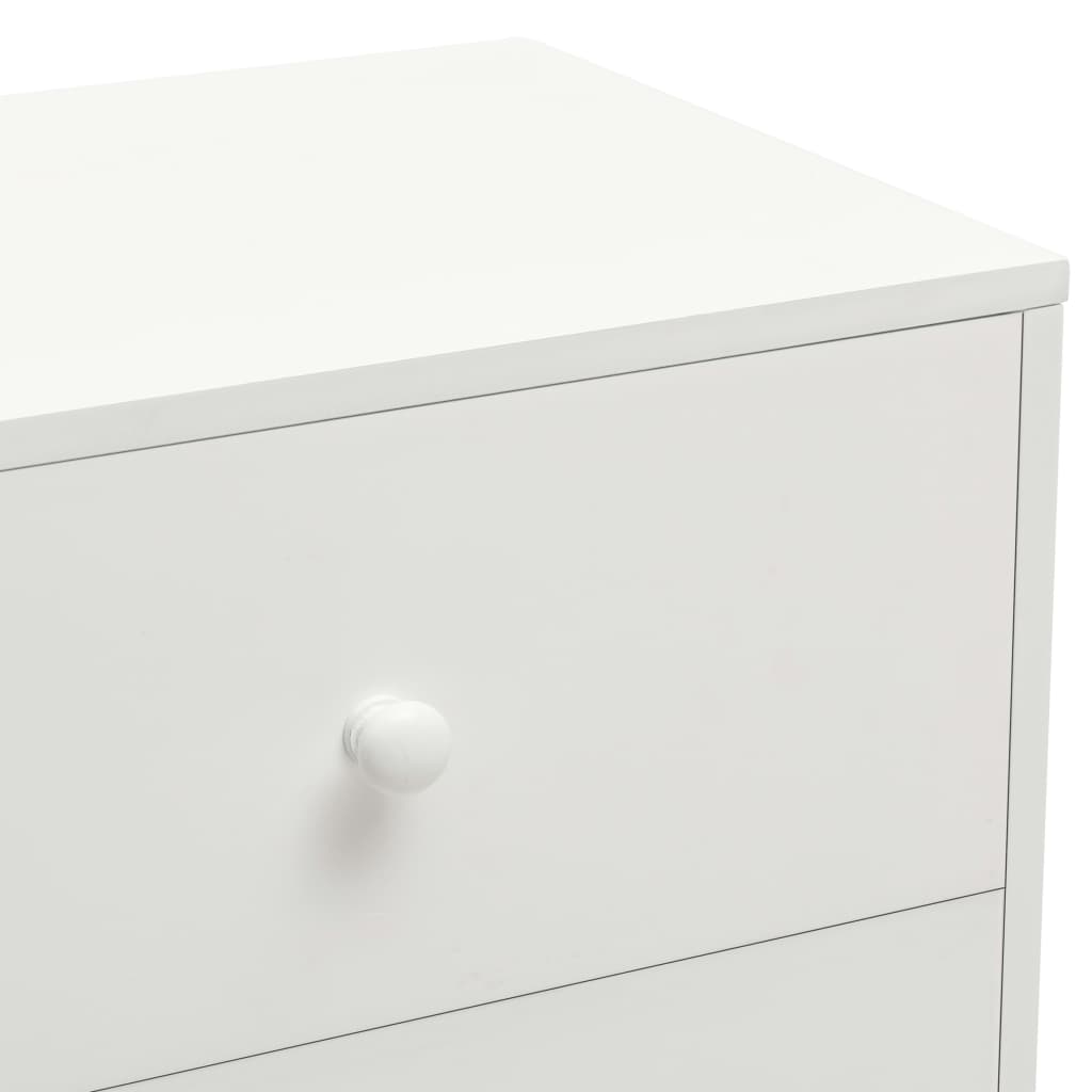 vidaXL Nachtkastjes 2 st 40x30x50 cm massief grenenhout wit