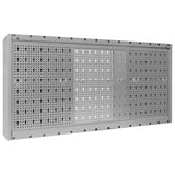 vidaXL Gereedschapskast voor aan de wand metaal grijs en zwart