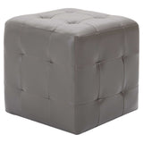 vidaXL Pouffe 2 pcs 30x30x30 cm artificial leather grey