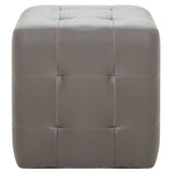 vidaXL Pouffe 2 pcs 30x30x30 cm artificial leather grey