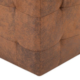 vidaXL Poef 2 st 30x30x30 cm kunstsuède brun