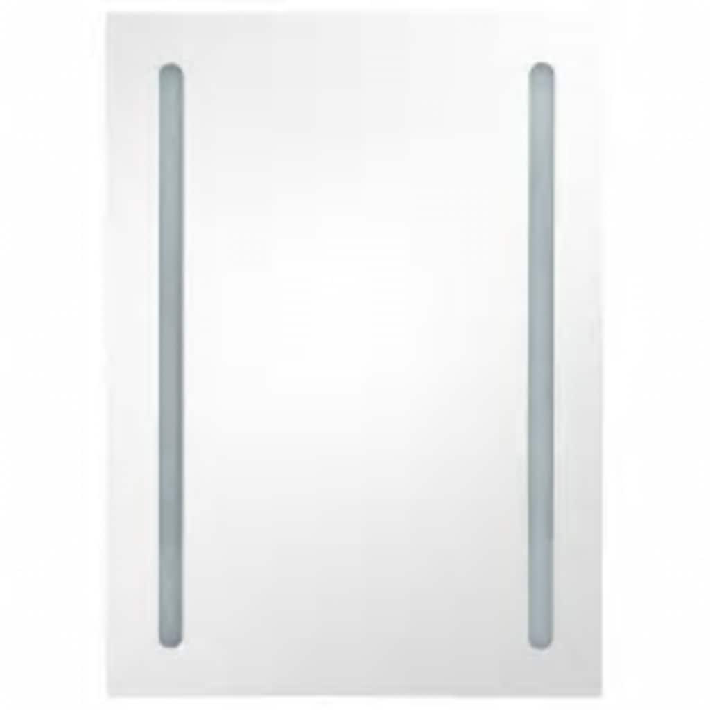vidaXL Badkamerkast met spiegel en LED 50x13x70 cm