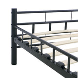 vidaXL Bed Frame Steel Black 140x200 cm