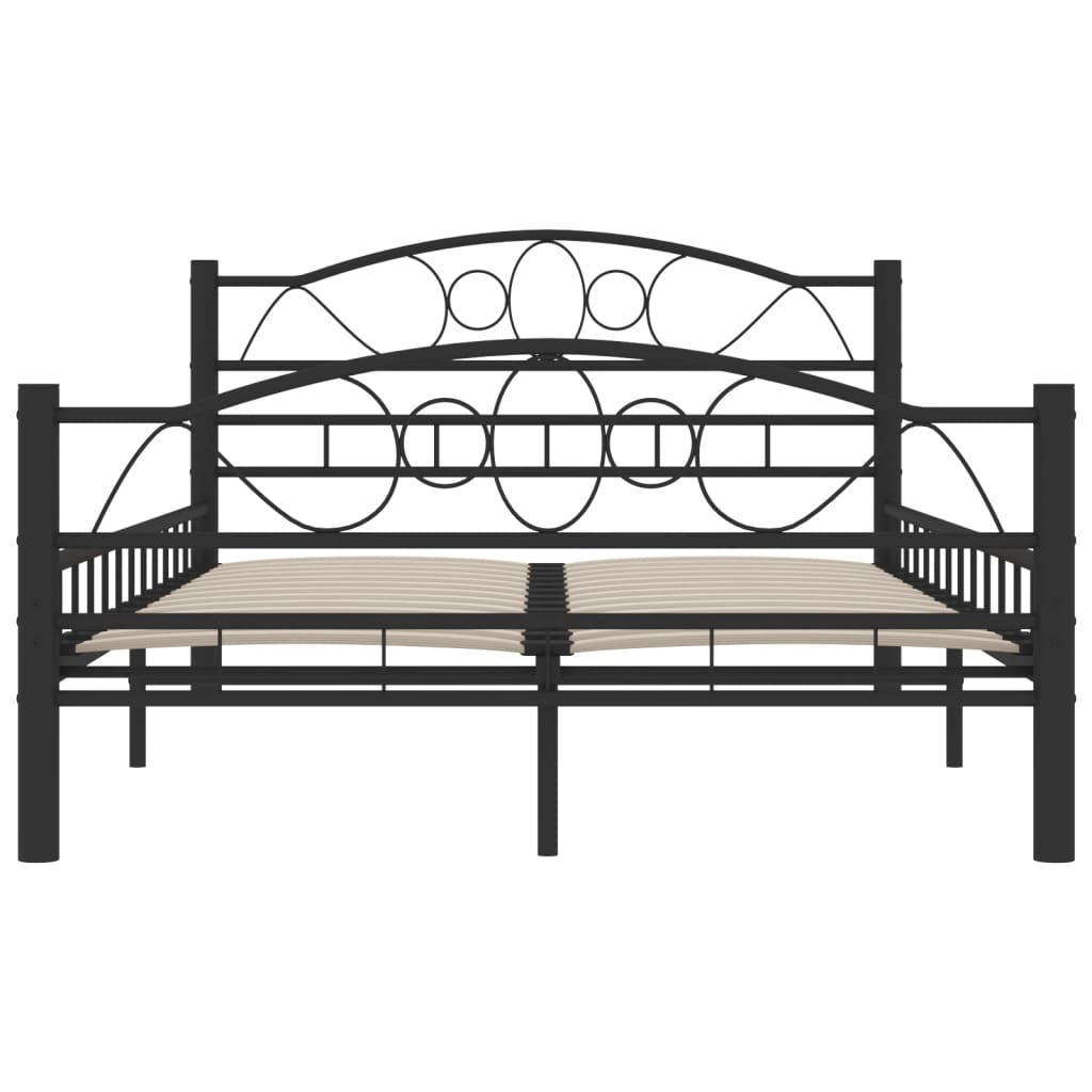 vidaXL Bed Frame Steel Black 120x200 cm