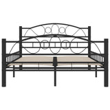 vidaXL Bed Frame Steel Black 120x200 cm