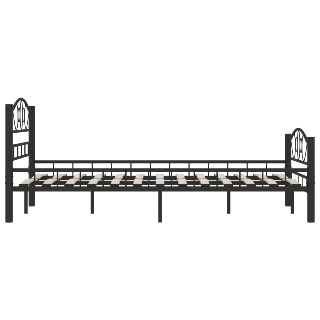 vidaXL Bed Frame Steel Black 120x200 cm