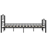 vidaXL Bed Frame Steel Black 120x200 cm
