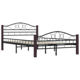 vidaXL Metal Bed Frame Black 120x200 cm