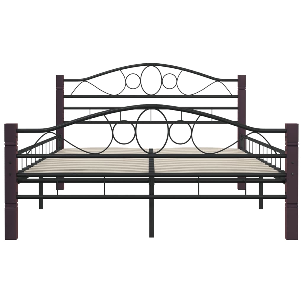 vidaXL Metal Bed Frame Black 120x200 cm