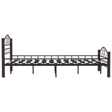 vidaXL Metal Bed Frame Black 120x200 cm