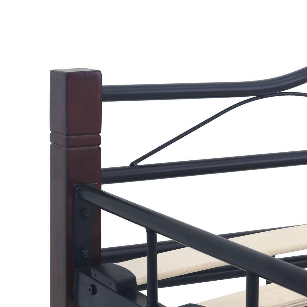 vidaXL Metal Bed Frame Black 120x200 cm