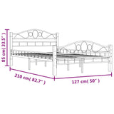 vidaXL Metal Bed Frame Black 120x200 cm