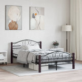 vidaXL Metal Bed Frame Black 120x200 cm