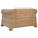 vidaXL 2-Piece Sofa Set with Cushions Natural Rattan