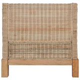 vidaXL 2-Piece Sofa Set with Cushions Natural Rattan