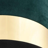 vidaXL Stool velvet 28 x 36 cm dark green and gold