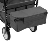 vidaXL Folding Hand Cart with Canopy Steel Grey