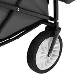 vidaXL Folding Hand Cart with Canopy Steel Grey