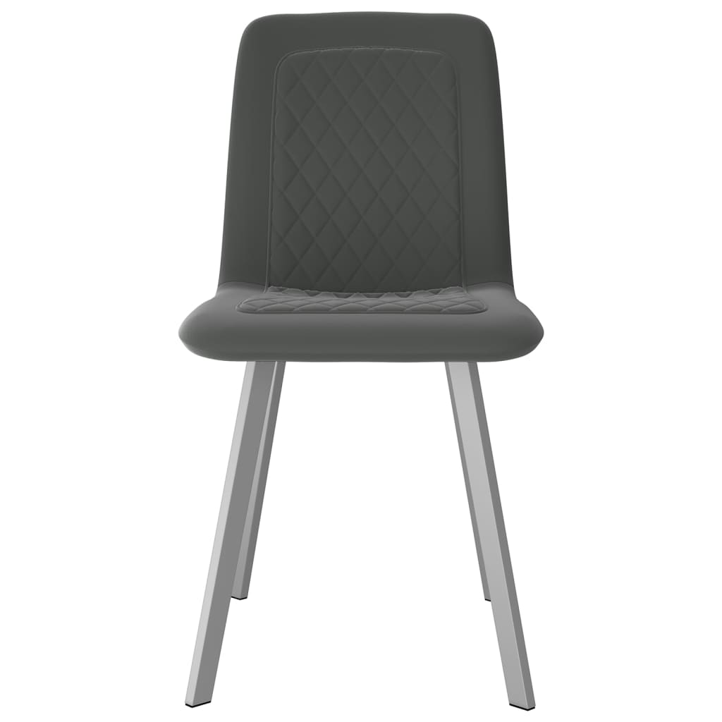 vidaXL Eetkamerstoelen 2 st fluweel grijs