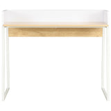vidaXL Bureau 90x60x88 cm wit en eikenkleurig