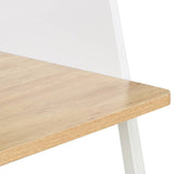 vidaXL Bureau 90x60x88 cm wit en eikenkleurig