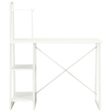 vidaXL Bureau met schappen 102x50x117 cm wit