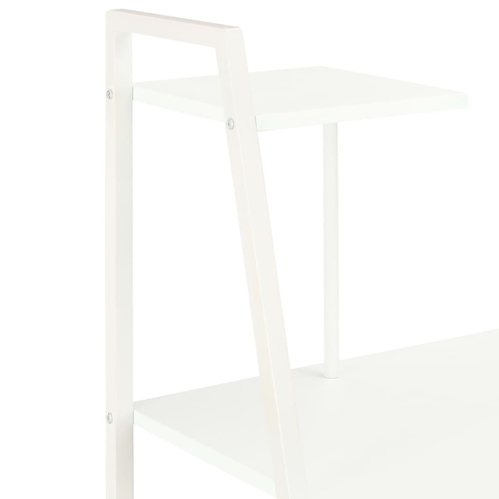vidaXL Bureau met schappen 102x50x117 cm wit