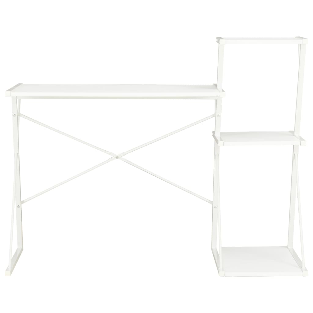 vidaXL Bureau met schap 116x50x93 cm wit
