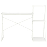 vidaXL Bureau met schap 116x50x93 cm wit