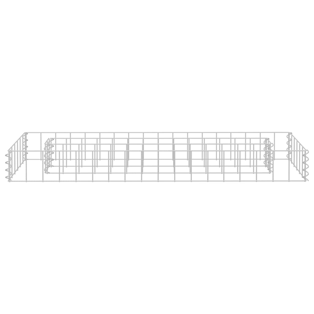 vidaXL Gabion Raised Garden Bed 90x30x10 cm Galvanised Steel