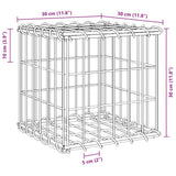 vidaXL Gabion plantenbak verhoogd kubus 30x30x30 cm staaldraad