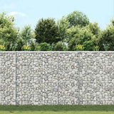 vidaXL Gabion Planter Trapezoid 80x20x100 cm Galvanized Steel