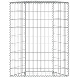 vidaXL Gabion Planter Trapezoid 80x20x100 cm Galvanized Steel