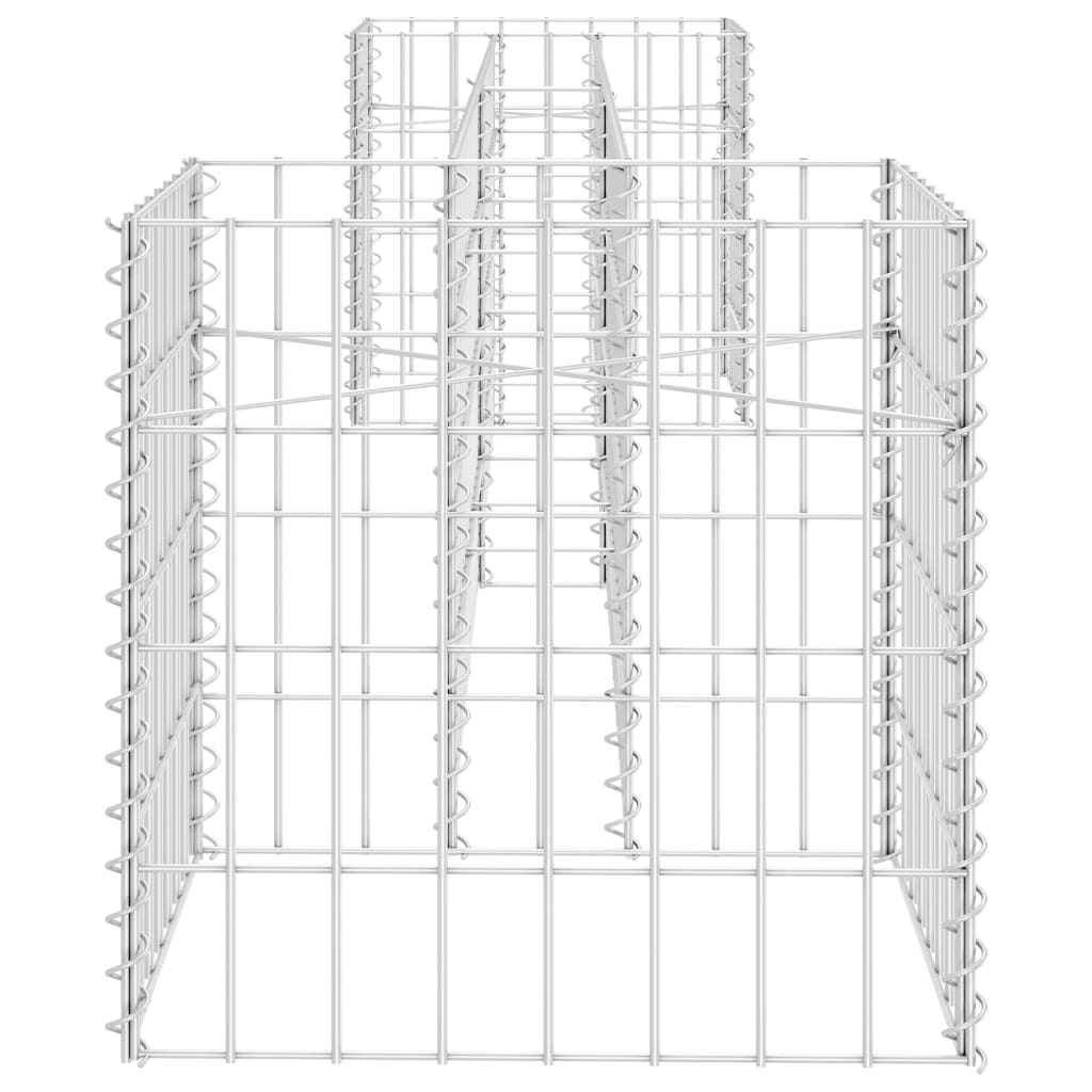 vidaXL Gabion Planter H-shaped 260x40x40 cm Steel Wire