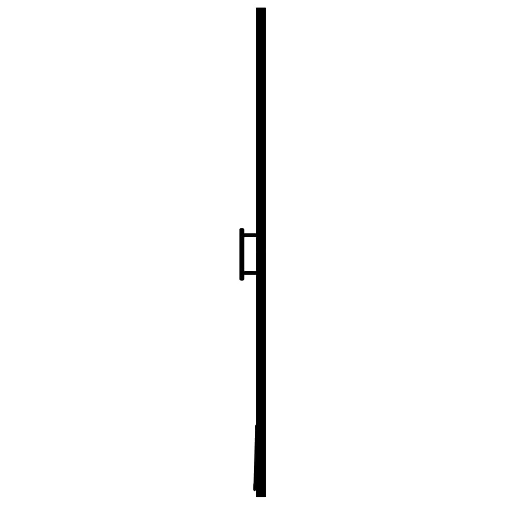 vidaXL Douchedeur 81x195 cm gehard glas zwart
