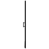 vidaXL Douchedeur 81x195 cm gehard glas zwart