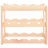 vidaXL Wine Rack for 12 Bottles Pine Wood