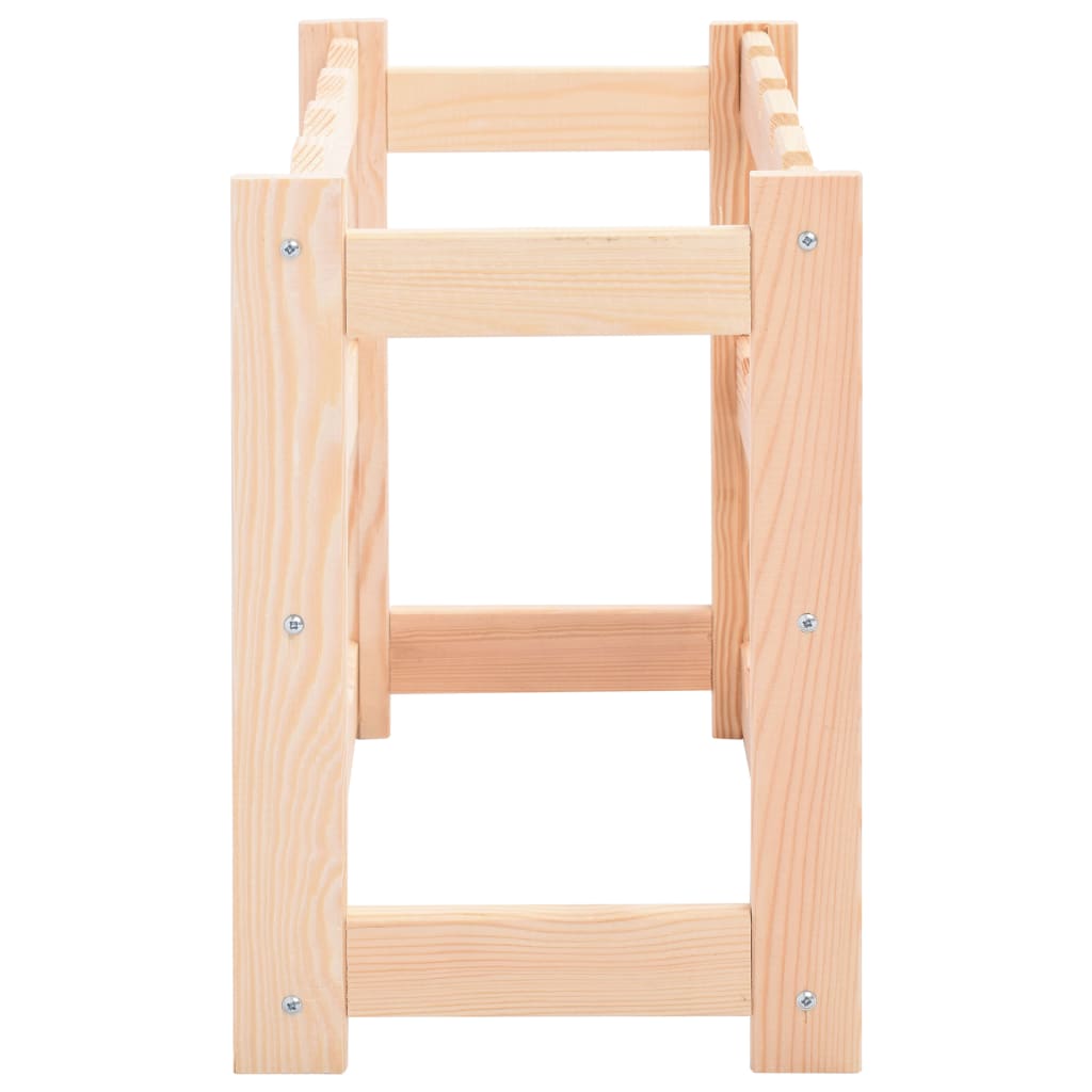 vidaXL Wine Rack for 12 Bottles Pine Wood