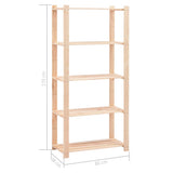 vidaXL Opbergrek 5-laags 80x38x170 cm massief grenenhout 250 kg