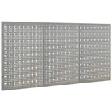 vidaXL Pegboard wall-mounted 3 pcs 40x58 cm steel